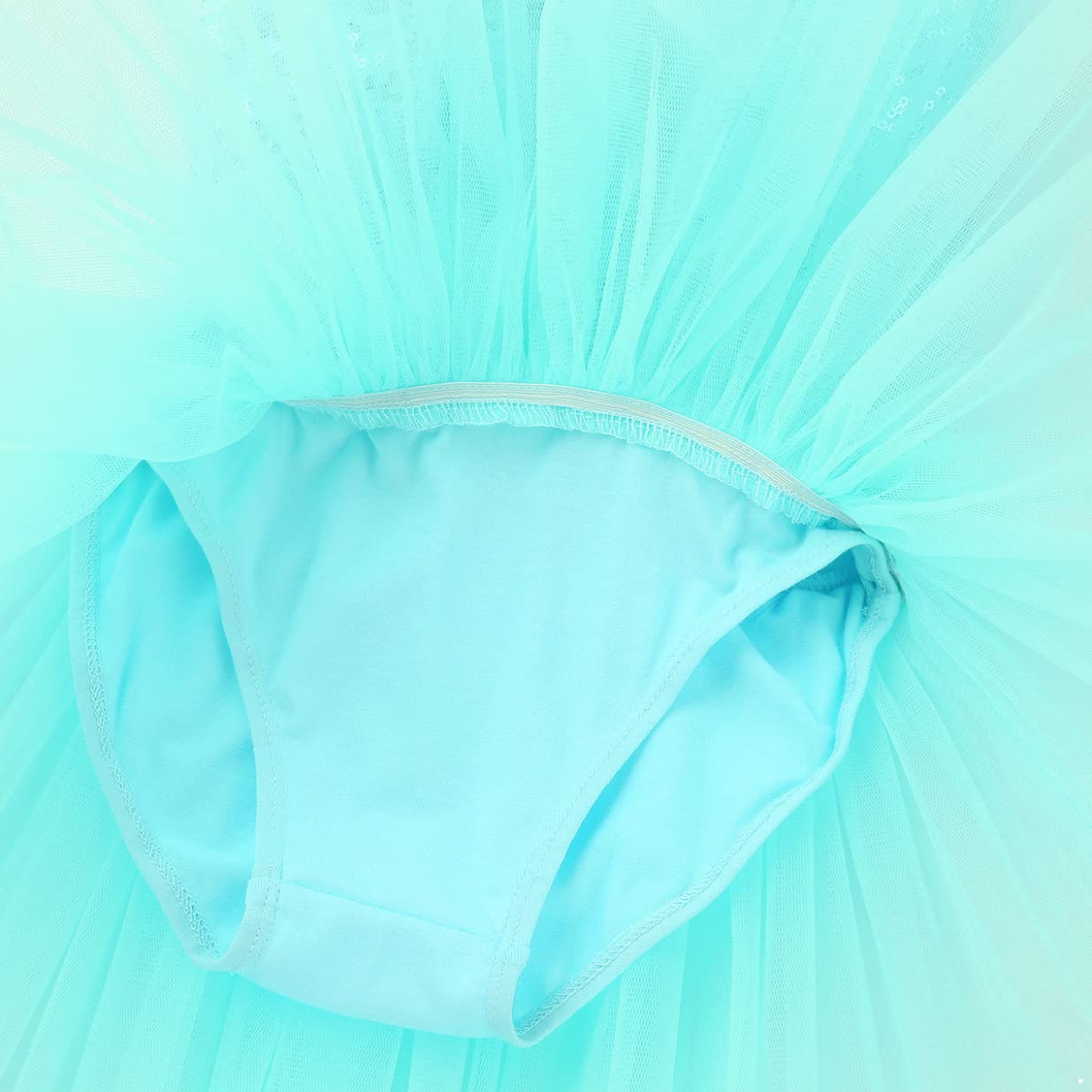 Oyolan Vestido de Danza Ballet Niña Princesa Vestido Tutu Lentejuelas Espalda Cruzada Traje Ropa de Baile Maillot Monos de Danza Clásica Traje de Bailarina — view 2