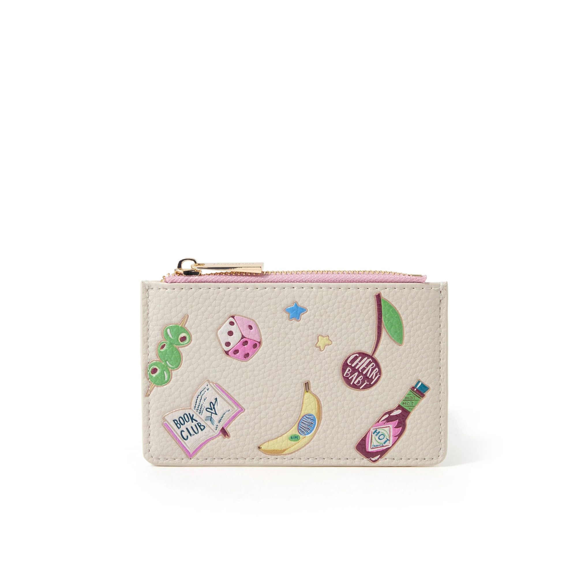 accessorize London Women's Cream Cherry Print Card Holder | Zip Coin Purse & Compact Card Wallet-picture-19