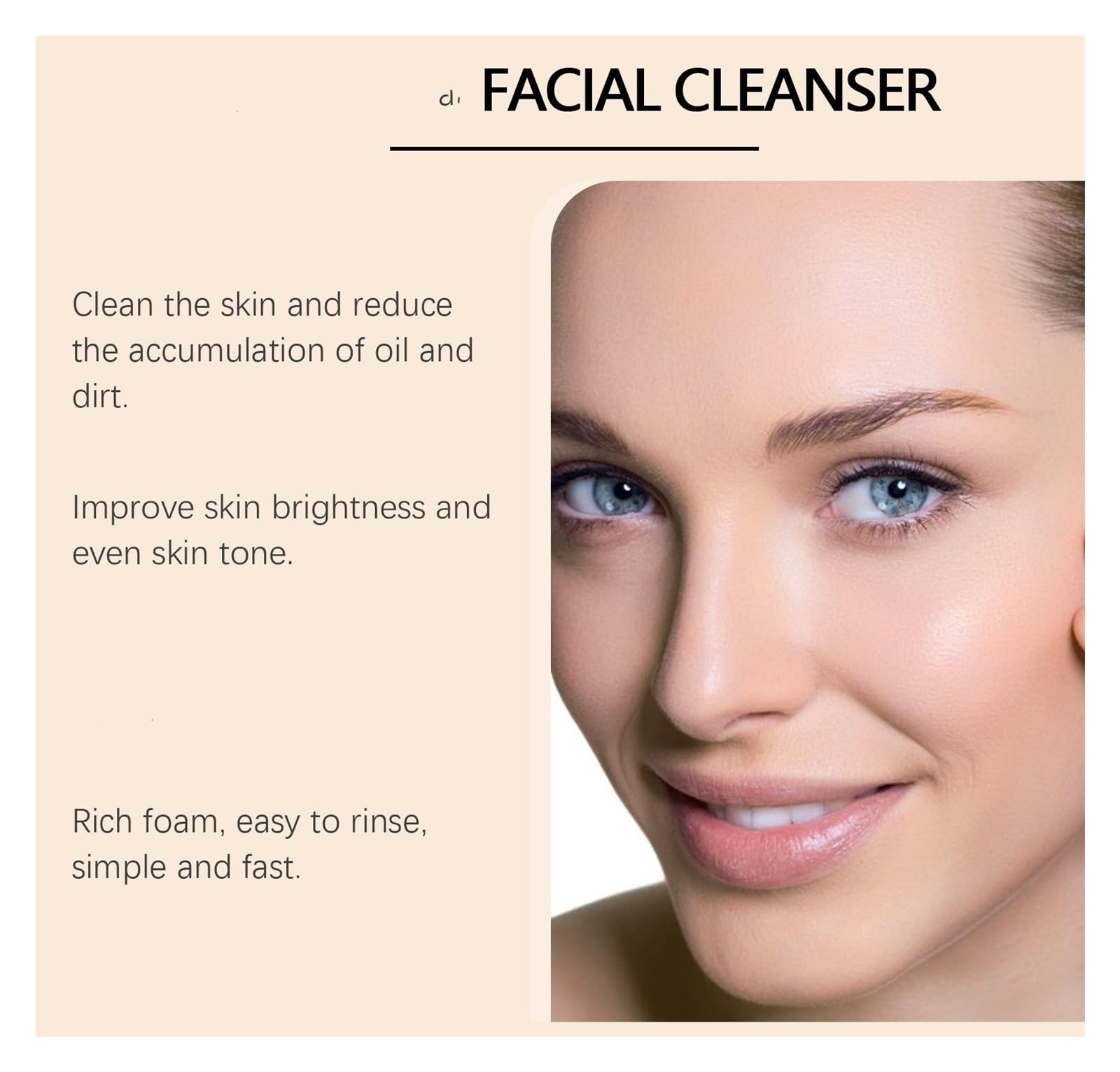 Limpiador facial de papaya 3.53 oz, limpia los poros faciales y proporciona una hidratación refrescante(2pcs)