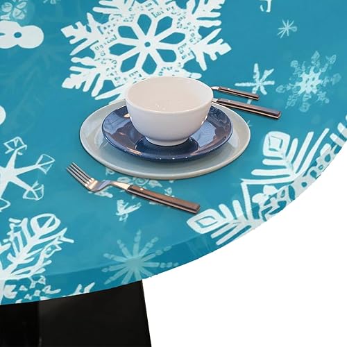 Vista 224 de Cardinal Bird - Mantel redondo ajustable con borde elástico de 36 a 42 pulgadas, mantel redondo elástico, impermeable, lavable, mantel circular