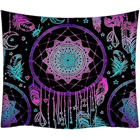 PHUNAT Blacklight Tapestry, Catch Your Dream Tapestry for Wall Hanging, Tapestry for Bedroom Aesthetic, W150xH130CM/W59.1"×H51.2 (CATCH YOUR DREAM) Cover