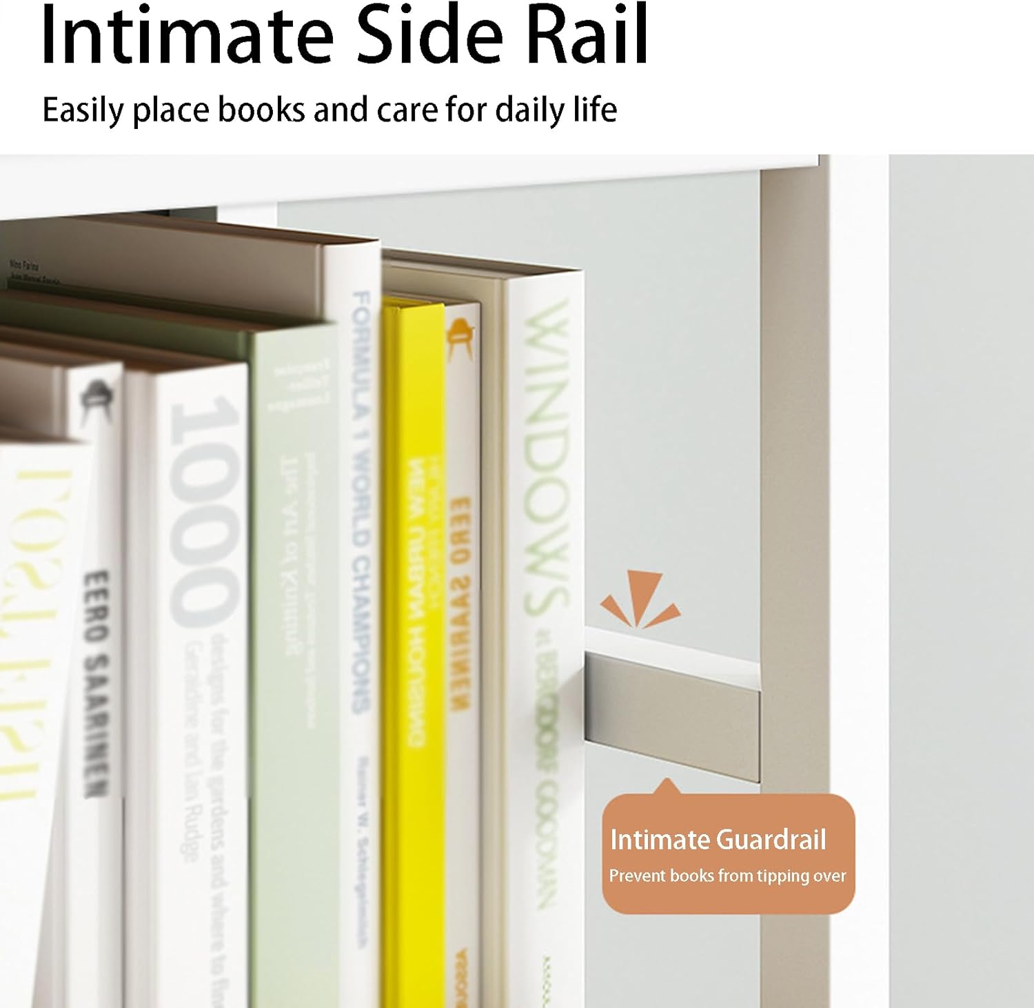 PNAJFUEL Desk Organiser,Desktop Bookshelf, Desk Hutch Dorm, Desk Hutch Top Only, Desktop Metal Bookshelf/White/95Cm 95Cm White