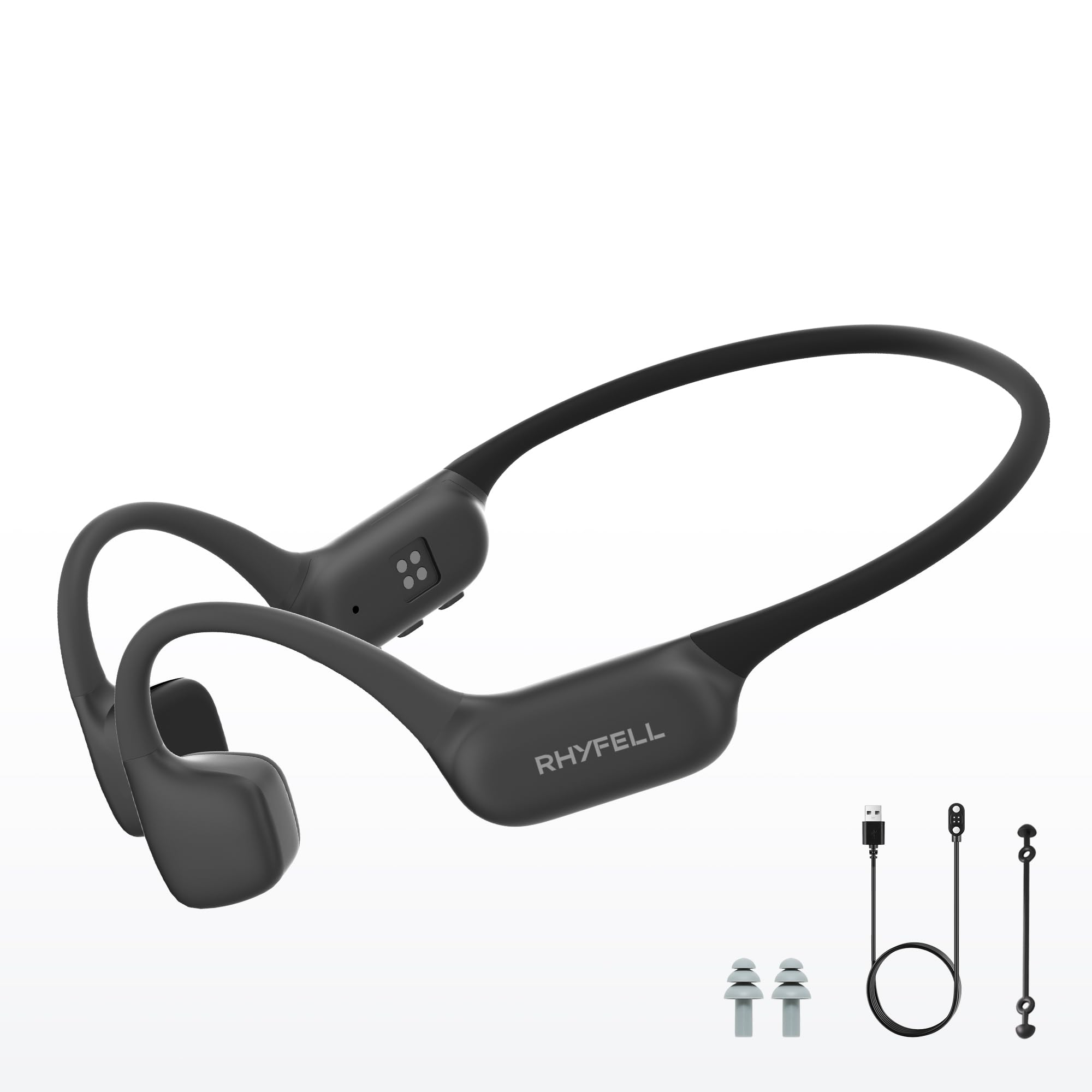 Casque Conduction Osseuse Natation, Étanchéité IP68, Lecteur MP3 32Go, Écouteurs de Sport Bluetooth 6.0, 10 Heures d'Autonomie pour la Natation, la Course et Le Surf, Noir
