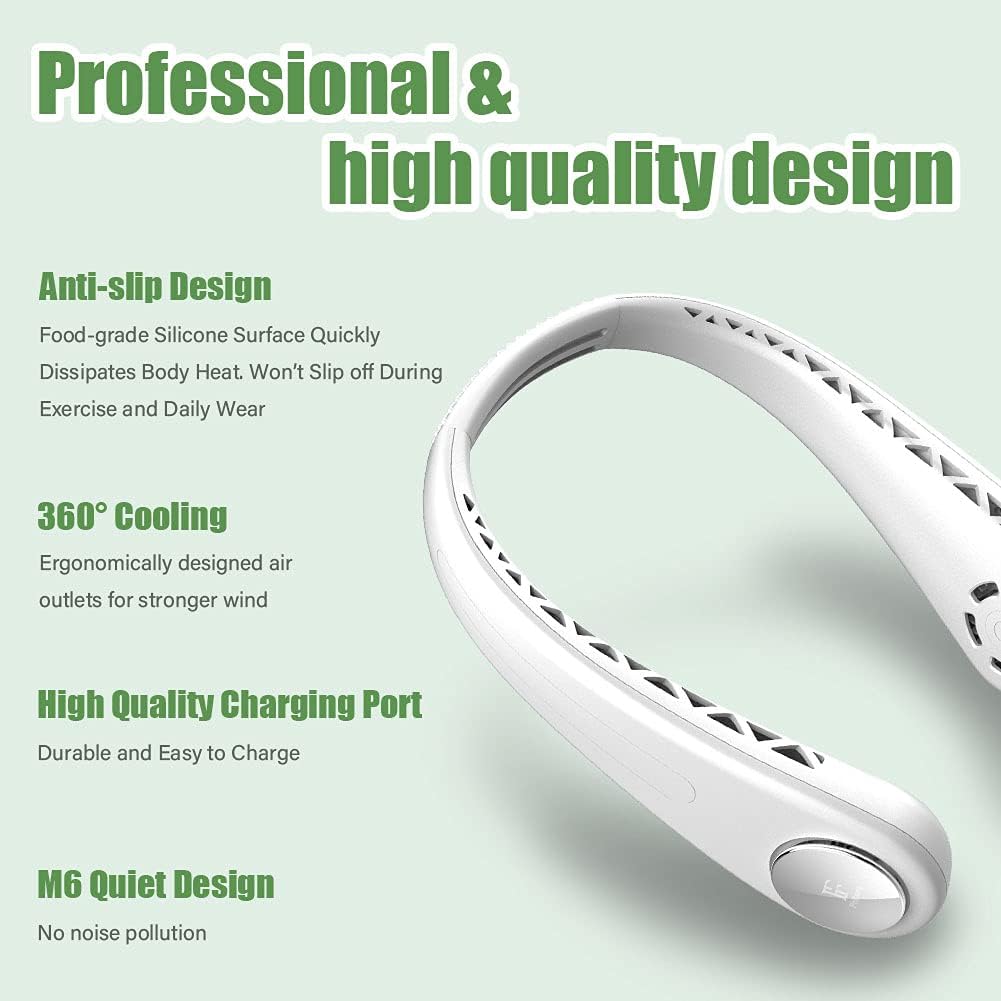 FrSara Neck Fan, Bladeless Neck Fan Rechargeable+FrSara Stroller Fan, Baby Fan for Stroller and Car Seat : Baby