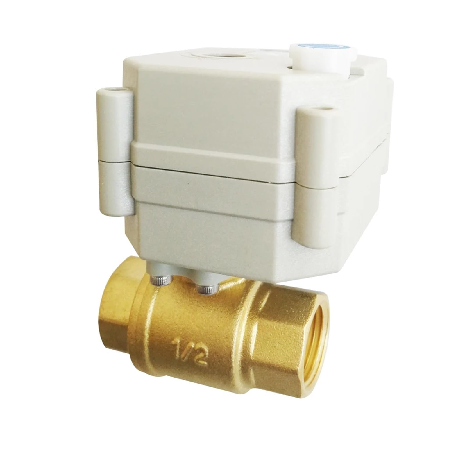 DN15 DC12V DC24V 2/3/5/7 Wires Brass Electric Control Ball Valve with Manual Override and Indicator 1/2" Motorized(DC24-CR301)