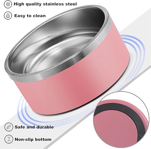 Miniatura 4 de JMIPET Cuencos personalizados para perros de acero inoxidable para perros y gatos, con nombre personalizado con grabado láser, cuenco de agua para