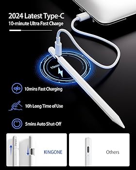 Stylus Apple Pencil for iPad 2025-2018 with Palm Rejection