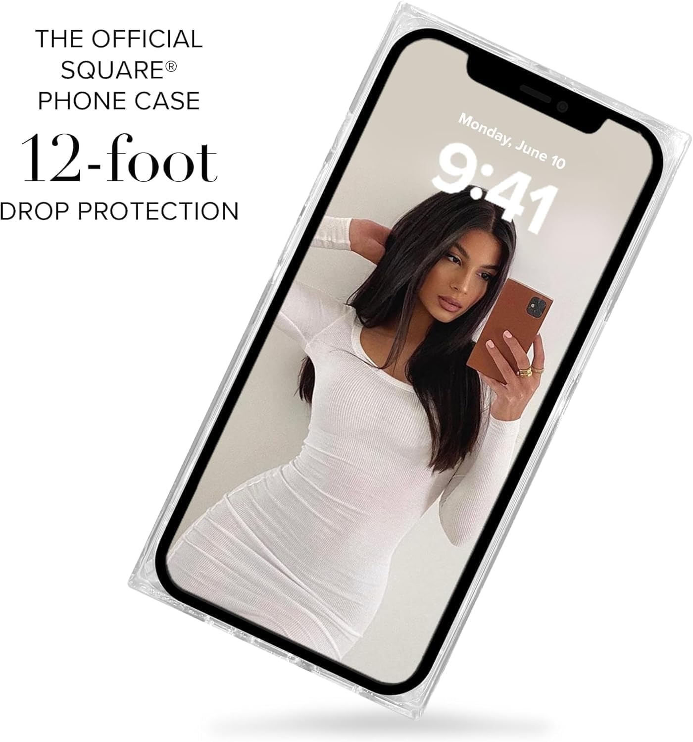 Flaunt Official Square Protective Case - Compatible with iPhone 15 Pro - Compatible with MagSafe - Drop-Tested & Shockproof - The Official Square Phone Case (Abalone Shell) - Image 3