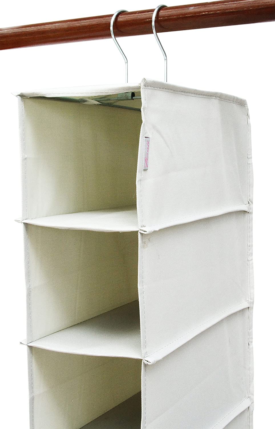 G007 - Organisateur de Chaussures à Suspension à 10 Tablettes pour Rail de Garde-robe - Matériau Lavable en Toile Oxford 600D
