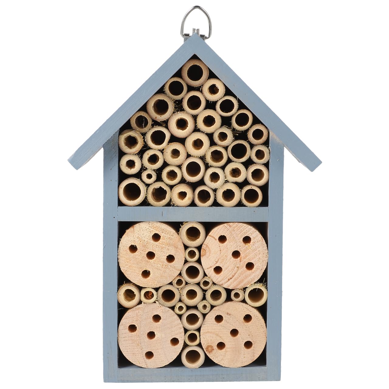 Kisangel Insektenhotel und Nistkasten, Insektenhaus Outdoor Bienenhotel Insect Wooden House Bienenhotel Nistplatz Für Wildbienen Und Insekten Dekoratives Gartenhaus Für Balkon Und Garten
