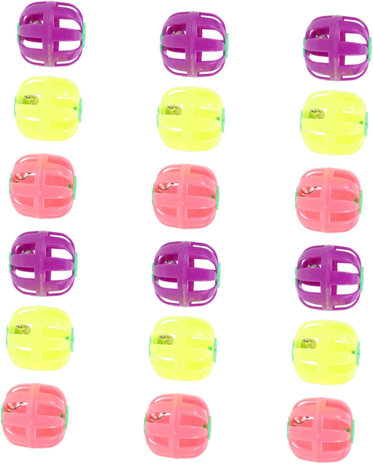 18Pcs Wear-Resistant Cat Ball with Bell Inside Colorful Interactive Cat Accessories for Indoor Play and Exercise Fun Pet Companion
