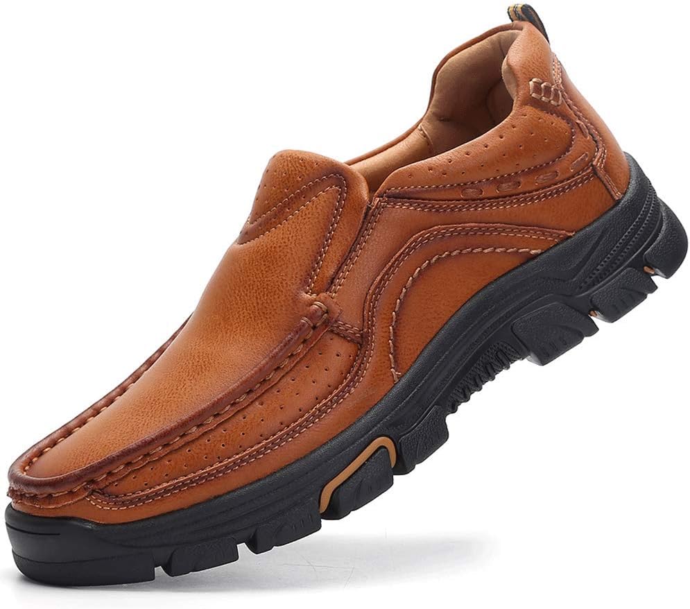 VenshineMens Casual Slip On Loafers Shoes Walking Dress Leather Shoes