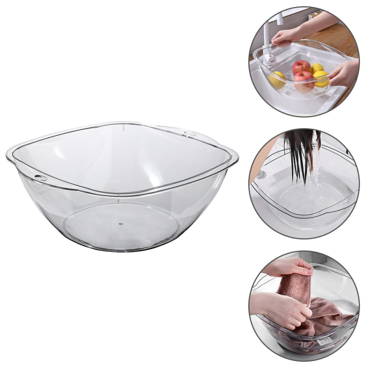 Portable Plastic Face Cleansing Wash Basin for Salon and Home Use