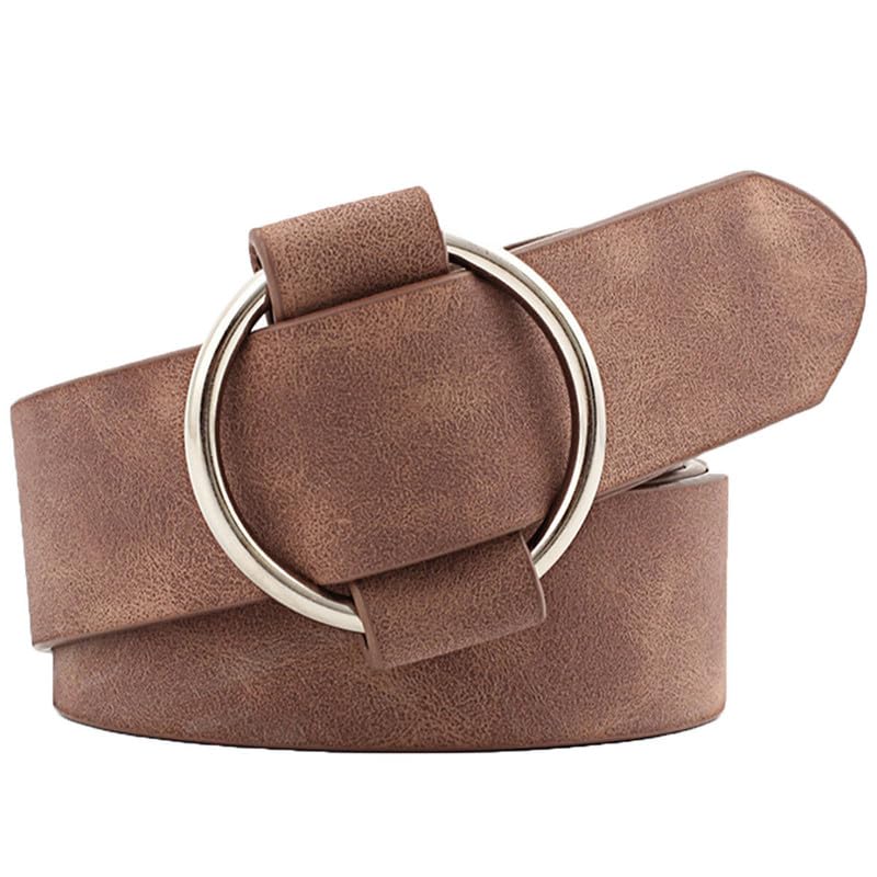 Andongnywell Women's Leather Belt for Dress & Jeans Soft Buckle Ladies Leather Belt Soft Designer Waist