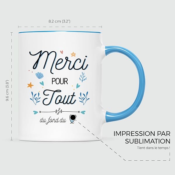 Cadeau Plus Mug Cadeau Merci - Merci Pour Tout - Tasse merci, cadeau pour dire merci, mug remerciement, cadeau de remerciement, tasse merci pour tout - 4