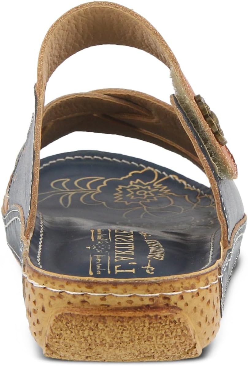 L'Artiste Leigh Women's Stylish French Wedge Slide Sandals