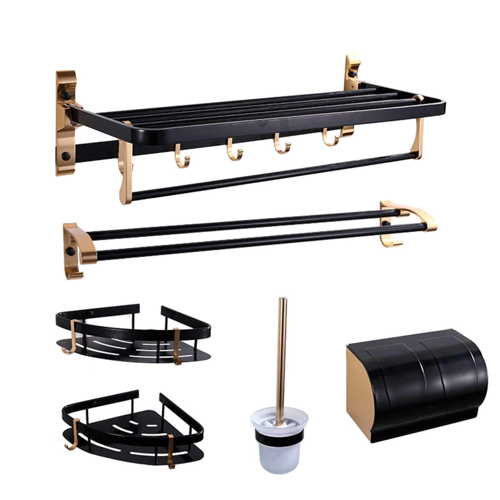 Accesorios de baño para organizar duchas modernas kit con cesta triangular y escobilla