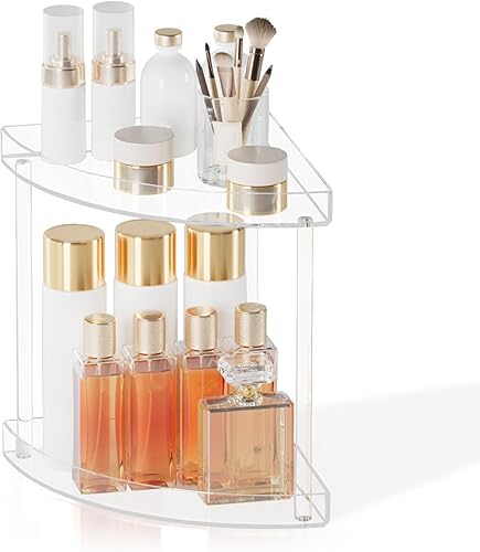 Miniatura 10 de Acliys Bathroom Organizer Countertop 2 Tier Acrylic Counter Organizer Makeup Organizer Perfume Organizer Vanity Organizer Spice Rack Organizer