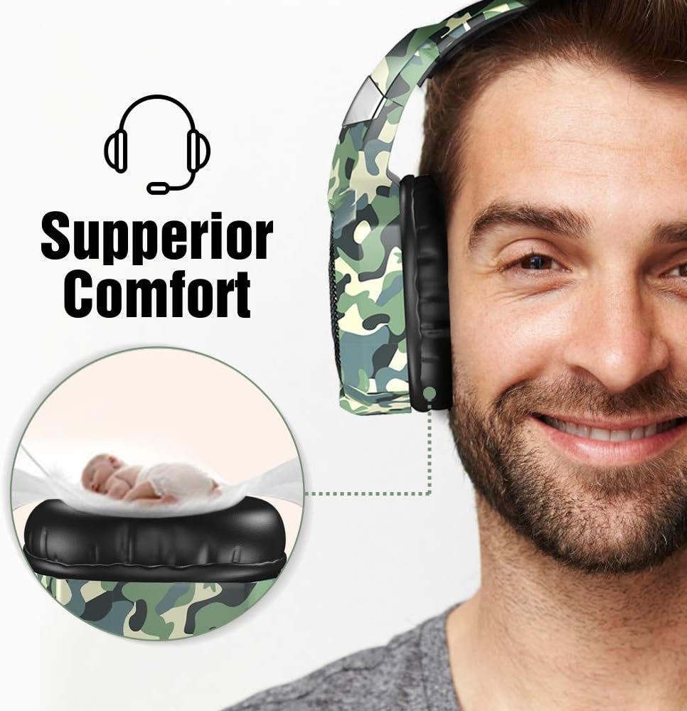 VersionTECH. Gaming Headset - Updated K8 Headset Gaming for PS4 New Xbox One, Stereo Over-Ear Headphones with Noise-canceling Microphone & LED Lights for PC Computer Mac Laptop Nintendo Switch Games