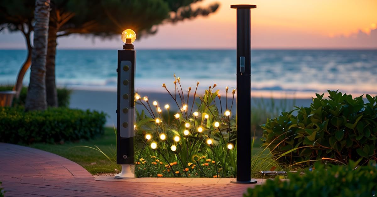 Swasti Mart Solar Garden Lights Outdoor | String | Firefly | LED Branch Lights with Warm White Bulbs | Decorative Landscape | Pathway Lighting(Pack of 2) 2