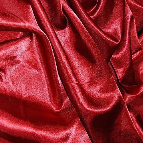 EP 100% Polyester/Poly Silk Silky Satin Fabric, Dressmaking, Wedding, Prom - Dress Craft Fabric Material 58" - 150 cm Wide Sold in Pre - Cut Lengths (Half Meter, Navy Blue)