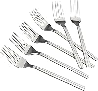 Vista 1 de Tenedores de postre de 12 piezas, acero inoxidable, 6.77 pulgadas