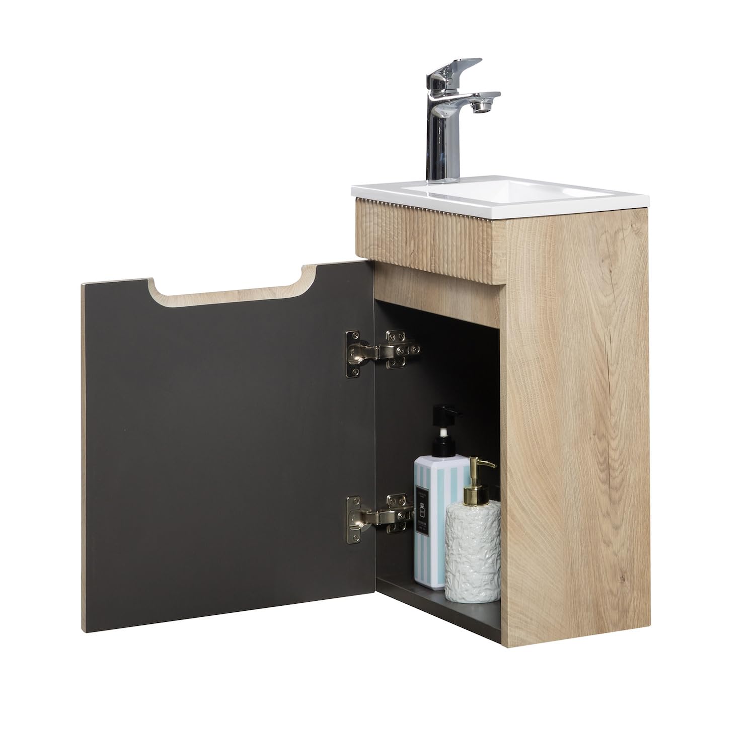 Badplaats B.V. Thermis - Ensemble de meubles de salle de bain - 40 cm - Chêne clair - Meuble de salle de bain avec lavabo