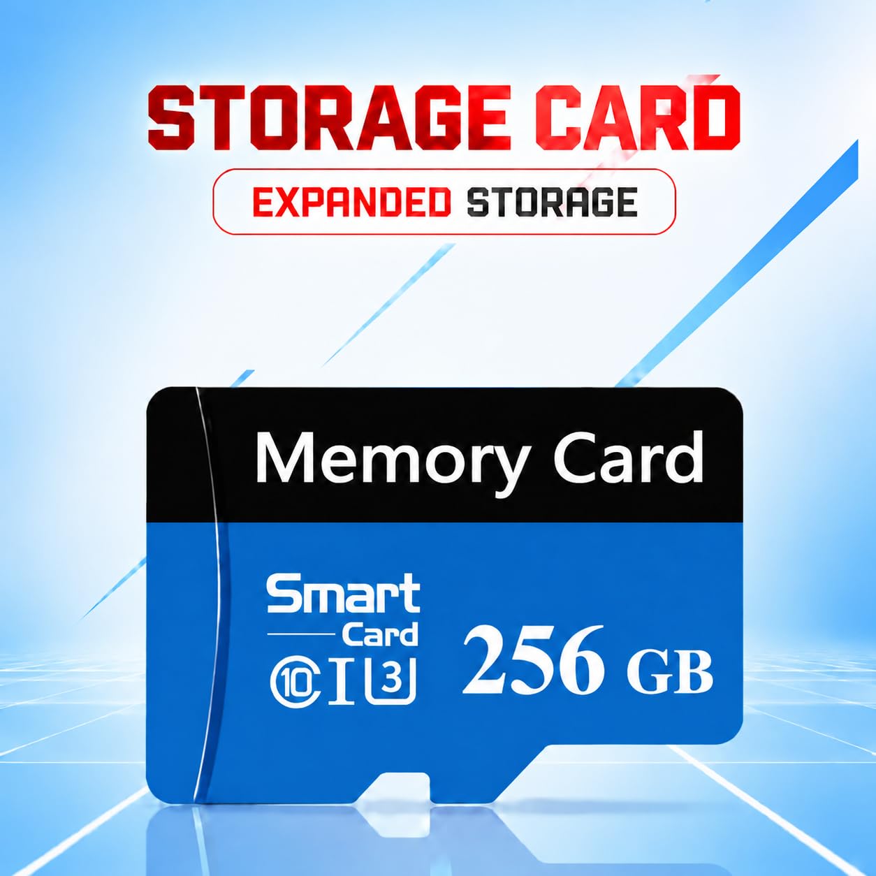 Carte SD 512 Go avec adaptateur, carte mémoire, UHS-I Speed Class 10 A1 TF pour smartphones, tablettes, appareils photo