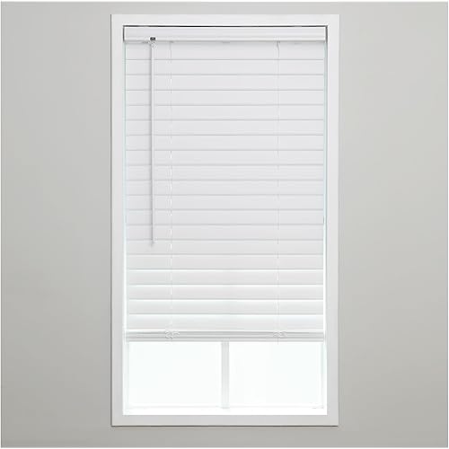 Eclipse 2" Premium Vinyl Blinds for Light Filtering & Privacy, Durable Room Darkening Blinds for Home or Office, Tested and Certified Child Safe Cordless Vinyl Blinds - White, 58 W x 64 L