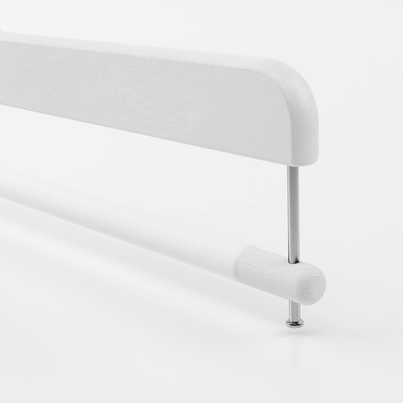 Appendini Per Pantaloni In Plastica Effetto Legno – Con Barra Vellutata Antiscivolo, Made In Italy, Set Da 10