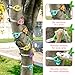 TOPNEW 20 Ninja Tree Climbing Holds for Kids Climber, Adult Climbing Rocks with 6 Ratchet Straps for Outdoor Ninja Warrior Obstacle Course Training, Soft Color