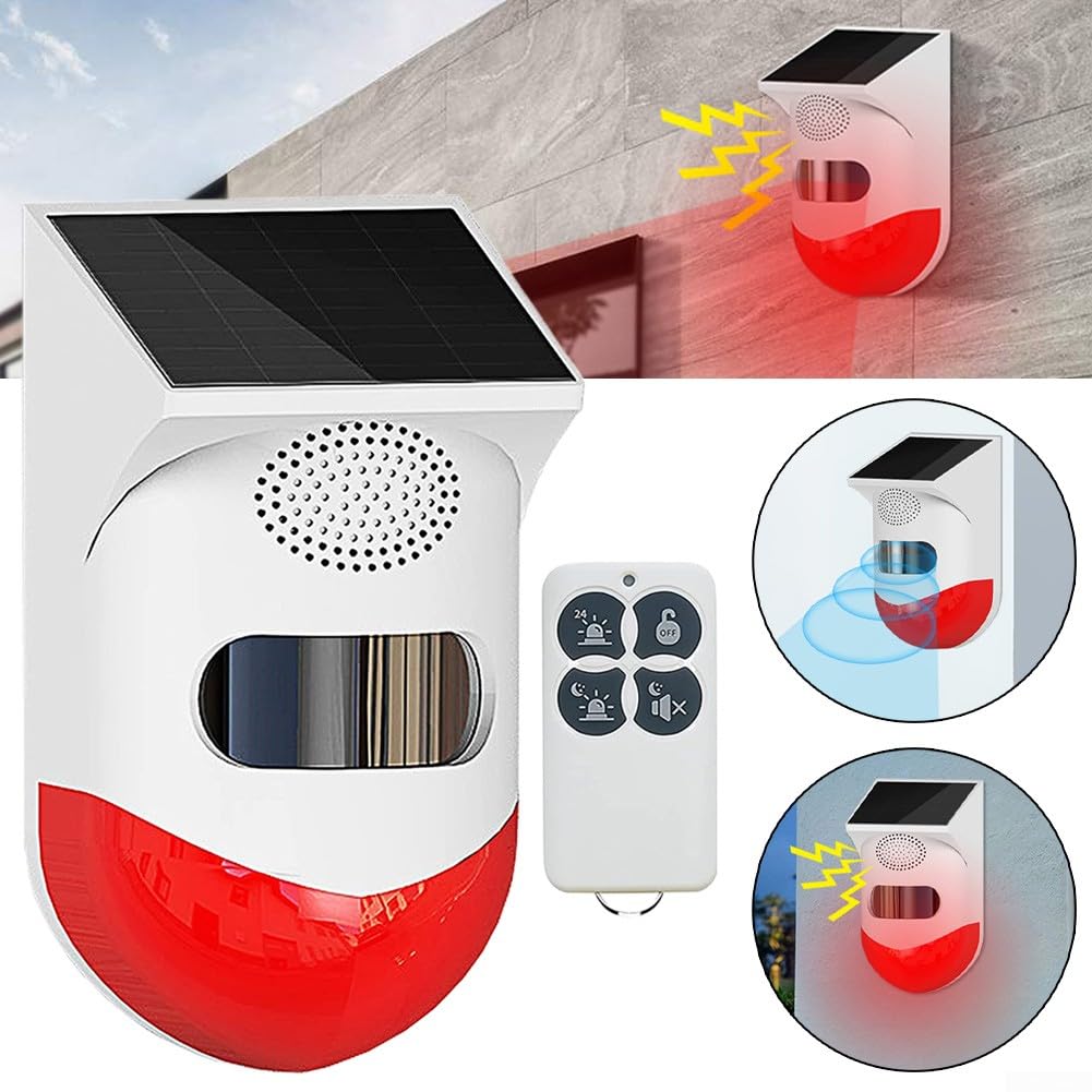 Alarme de détection de mouvement sans fil, alarme de sécurité domestique, détecteur de mouvement, alarme extérieure 120 dB avec télécommande