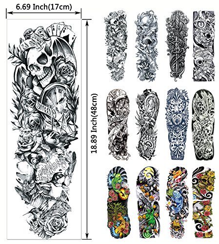 Dalin Extra Large Temporary Tattoos Full Arm And Half Arm Tattoo Sleeves For Men Women 20 Sheets #TOP1