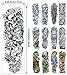 DaLin Extra Large Temporary Tattoos Full Arm and Half Arm Tattoo Sleeves for Men Women 20 Sheets
