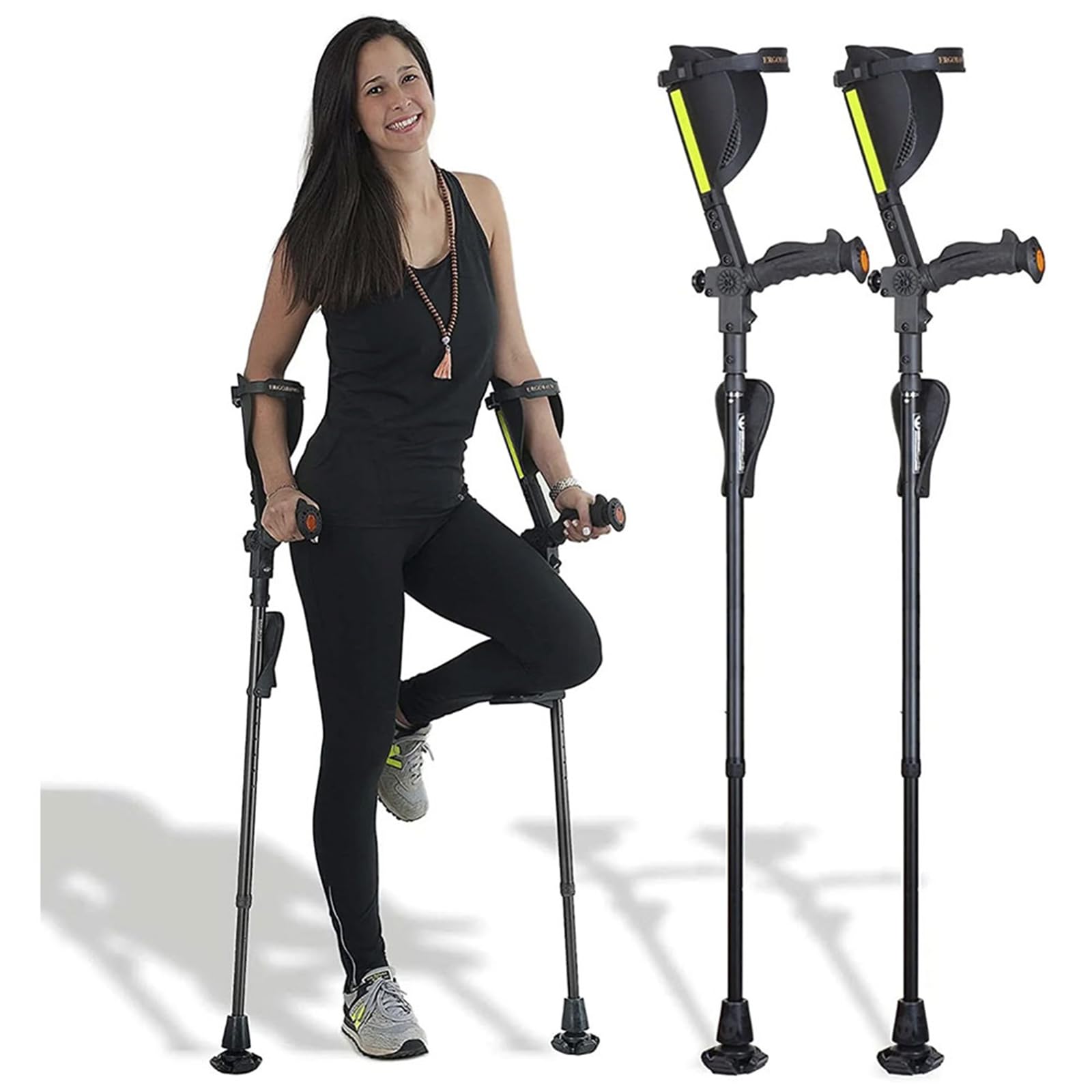 Ergobaum 7G Forearm Crutches for Adults (1 Pair-2 Units)