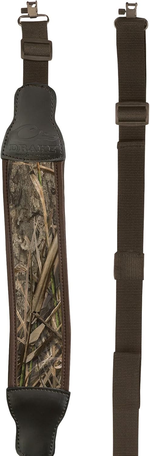 DRAKE WATERFOWL Gun Sling with Clips | Hunting Versatile Universal Durable Secure Hold Adjustable Neoprene Sling with Metal Clips