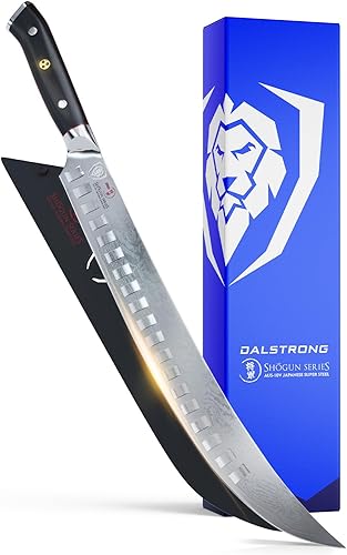 DALSTRONG Cuchillo de carnicero Cortador de 125 pulgadas Serie Shogun ELITE Japonés AUS-10V Super Steel Cuchillo de rotura Cimitar tratado al
