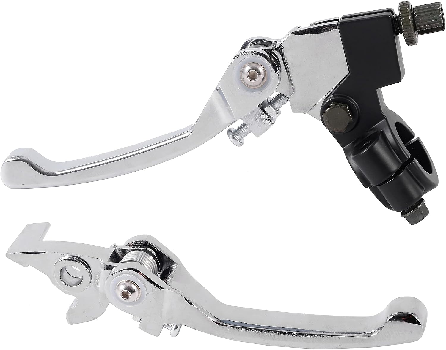 Red Folding Aluminum Clutch Brake Lever For 22mm 7/8 Inch