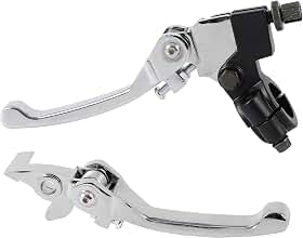 Alavanca de freio de embreagem de alumínio dobrável prata compatível com guidão de 22 mm 7/8" 110cc 125cc 140cc TTR 125cc SSR Xmotos Apollo 125 Pit Dirt Bike Motorcycle