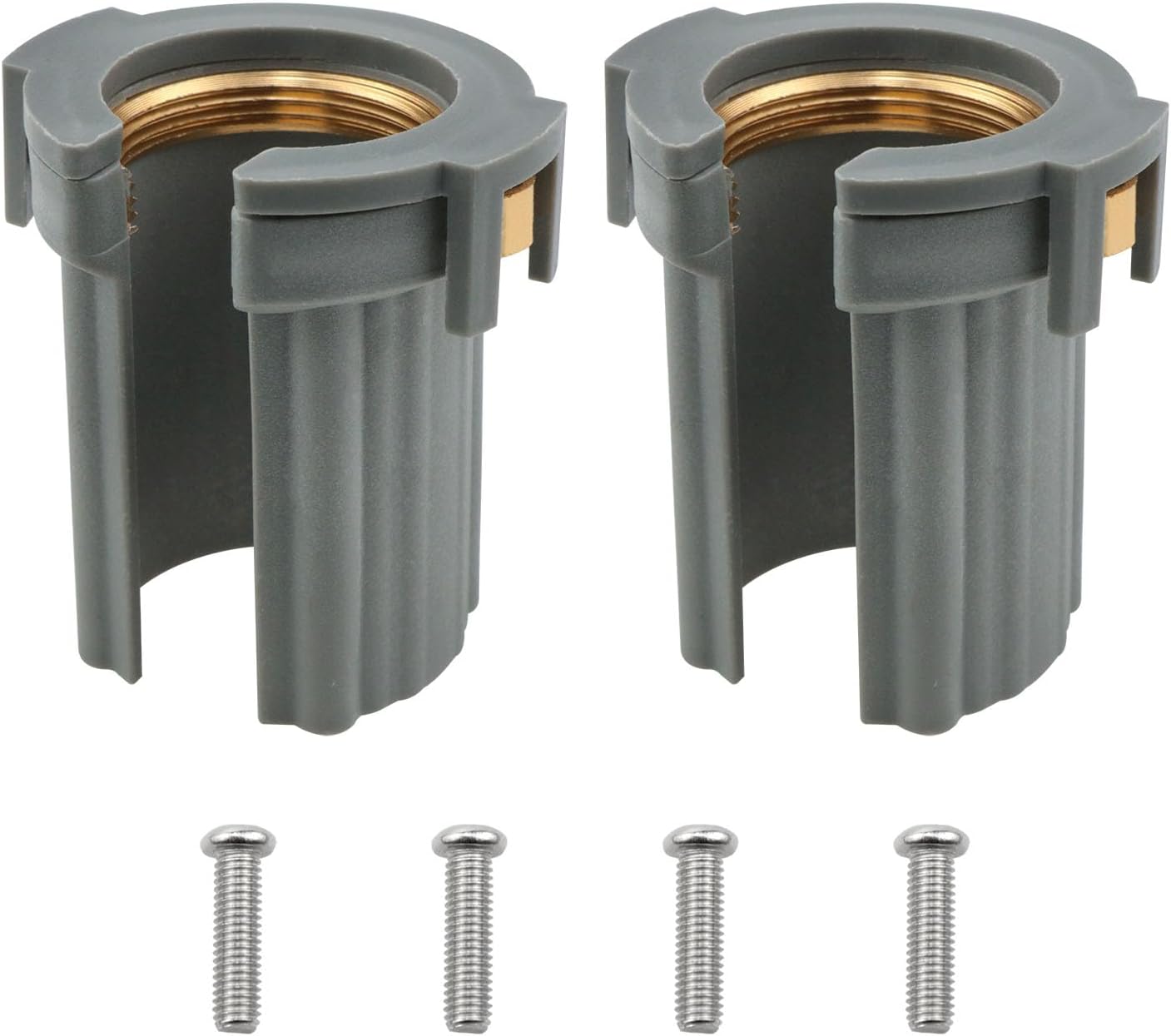 Faucet Fixing Nut - Hot & Cold Faucet Locking Nut - 2pcs Gray