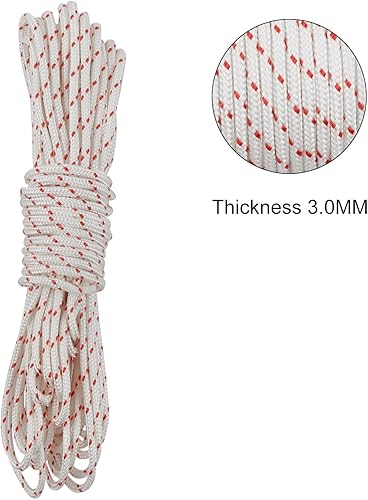 Miniatura 6 de FLYPIG Cuerda de arranque de retroceso de 0.118 in, 32.8 ft, 30 pies, cuerda de arranque del motor, cuerda de tracción para Husqvarna Stihl Echo