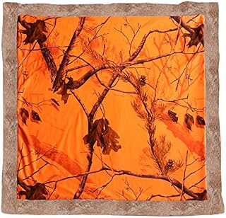 Carstens Realtree Blaze Camo Baby Blanket, Orange, 34" x 34"