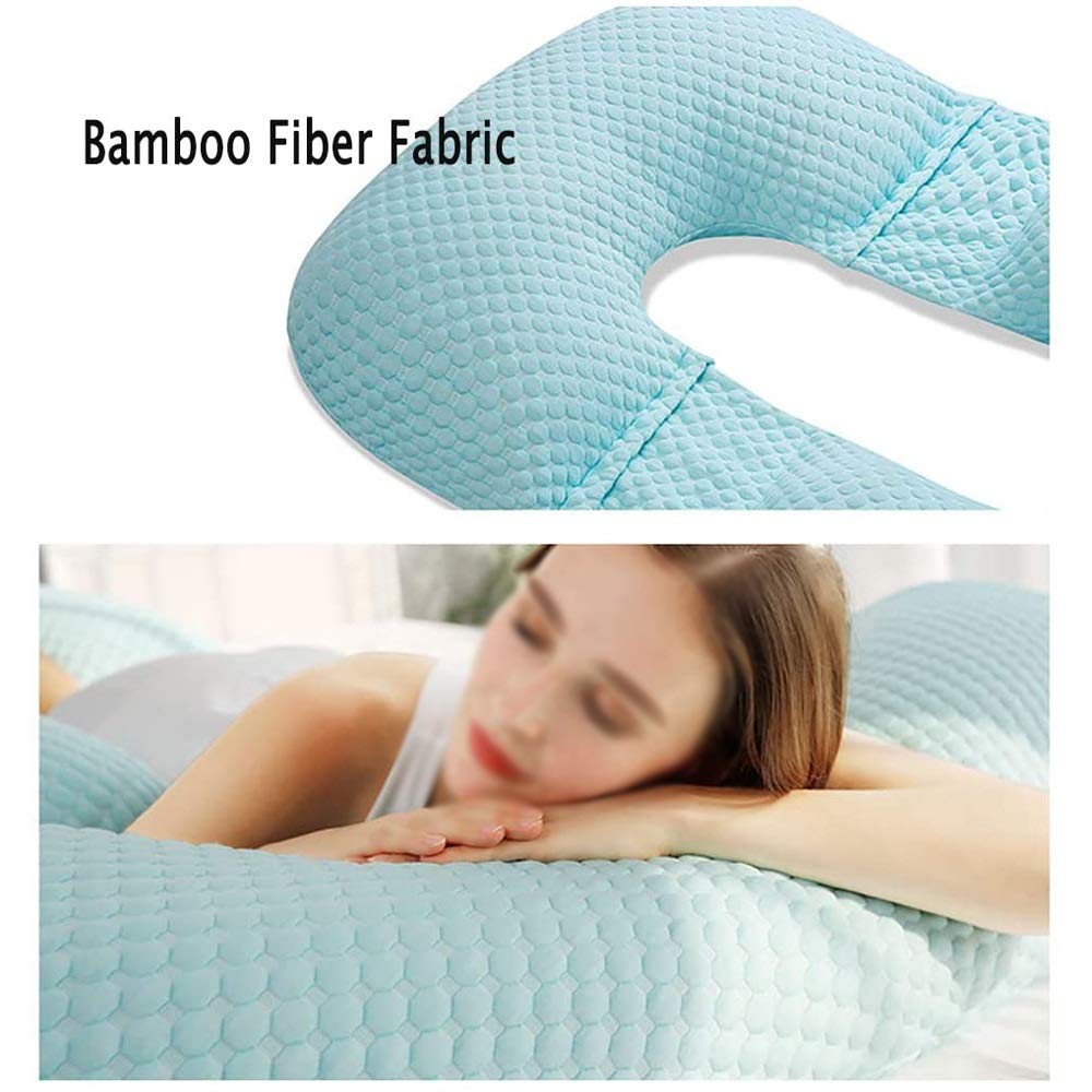 HMTE Almohada Corporal, Almohada de Embarazo de Cuerpo Completo y Almohada de Lactancia, Almohada de Maternidad U para Dormir, amamantar y Alimentar