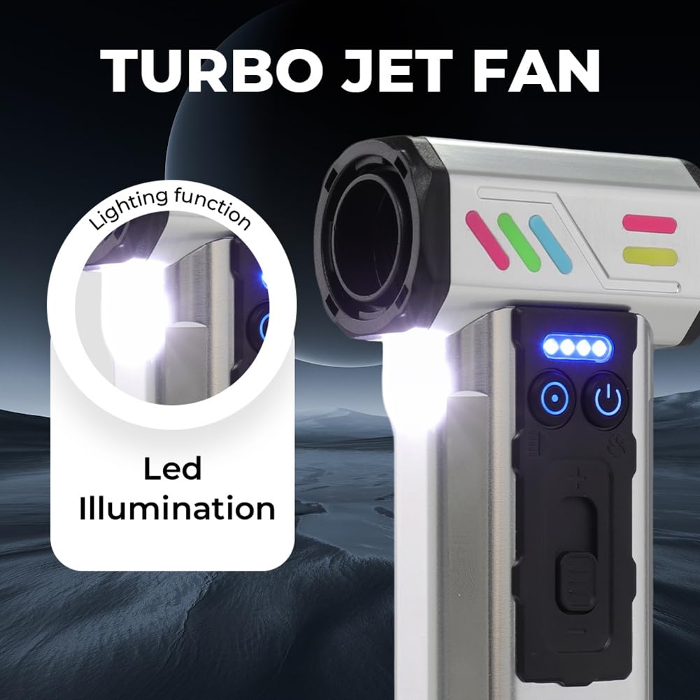 Outil de Nettoyage de Souffleur de Poussière 300 000 TR/Min Turbofan Haute Puissance Jet Fan Moteur sans Vitesse Variable Gris