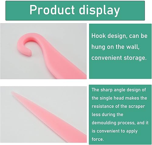 Miniatura 3 de NentMent Paquete de 4 cuchillos para desmontar pasteles, raspador de galletas, cuchillos para desmoldear pasteles de sartenes de metal, raspadores