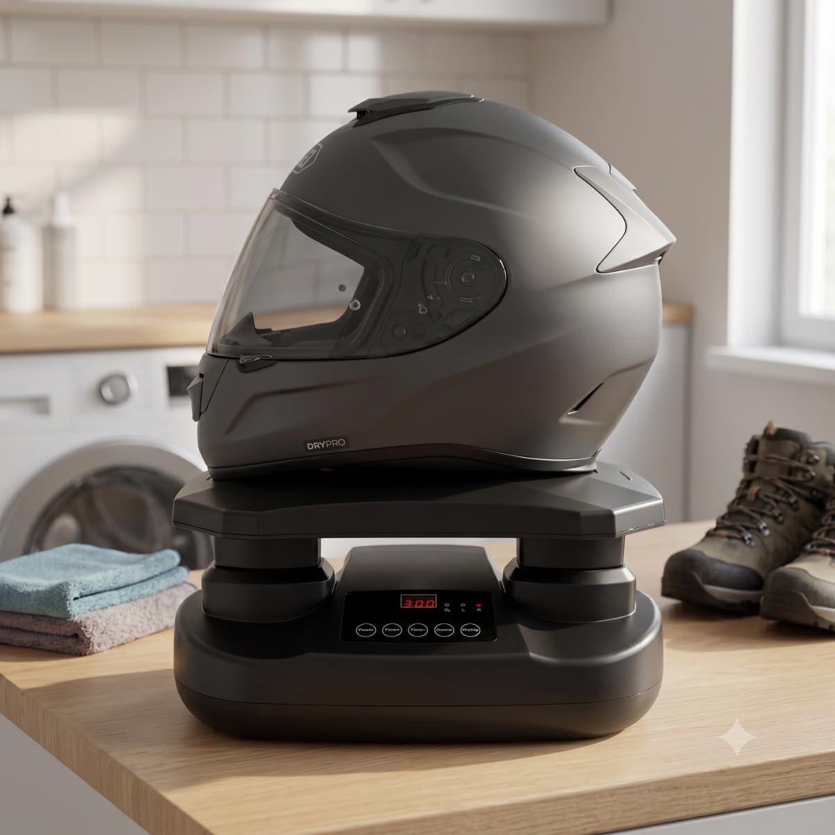 Sèche-cheveux pour casques, bottes, chaussures et gants ozone | Température réglable, minuterie jusqu'à 270 min et écran LCD | Assainisseur et éliminateur d'odeurs