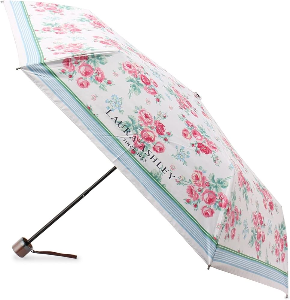 Amazon | [ ローラアシュレイ ] 折りたたみ傘 バンチェッド ロージズ柄