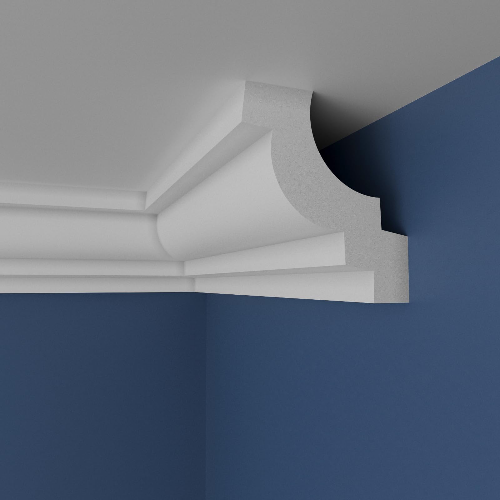 WOLDECOR XPS Cornice Coving – Decorative Coving Moulding for Ceilings, Lightweight Paintable Ceiling Coving Trim, Easy DIY Installation, Durable and Moisture Resistant (WS11, 2 Meters)