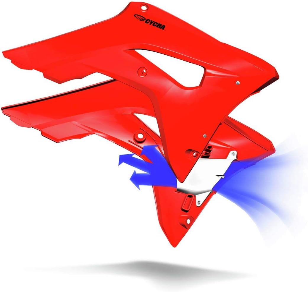 Cycra Powerflow Radiator Shrouds (RED) for 17-20 Honda CRF450R