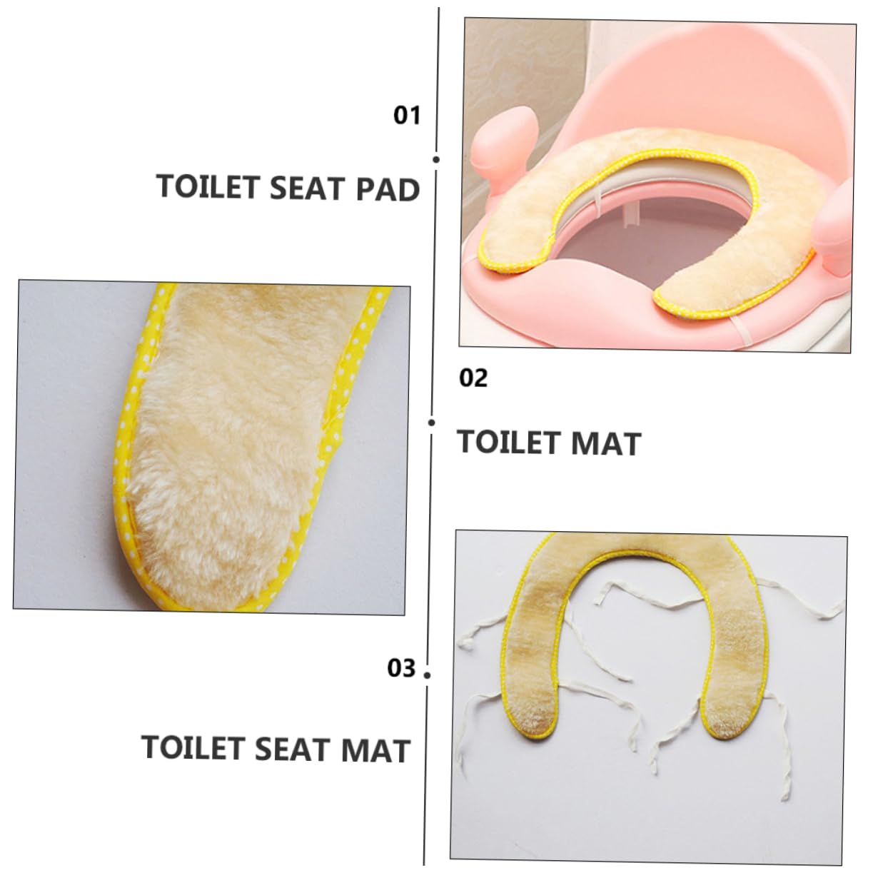 MERRYHAPY Portable Boys and Girls Toilet Seat Toddler Potty Training Covers Training Pad Easy to Clean